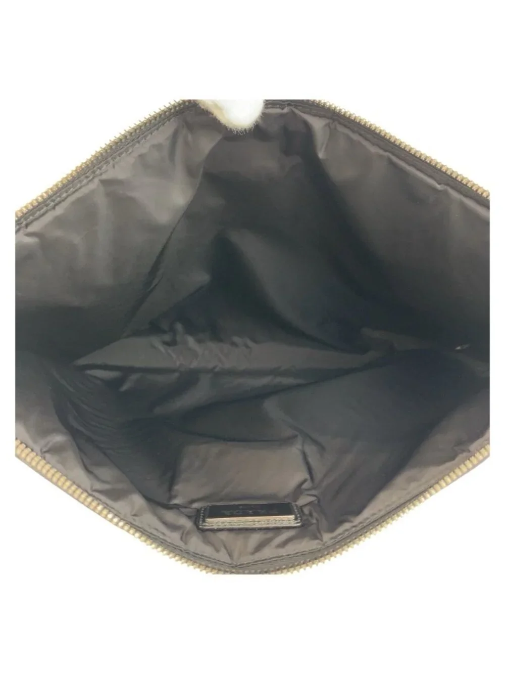 Prada Tessuto Black Silver Nylon Clutch